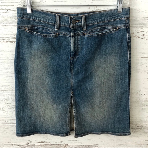 American Eagle Outfitters Dresses & Skirts - *3/$20* AMERICAN EAGLE Straight Split Front Denim Skirt 12